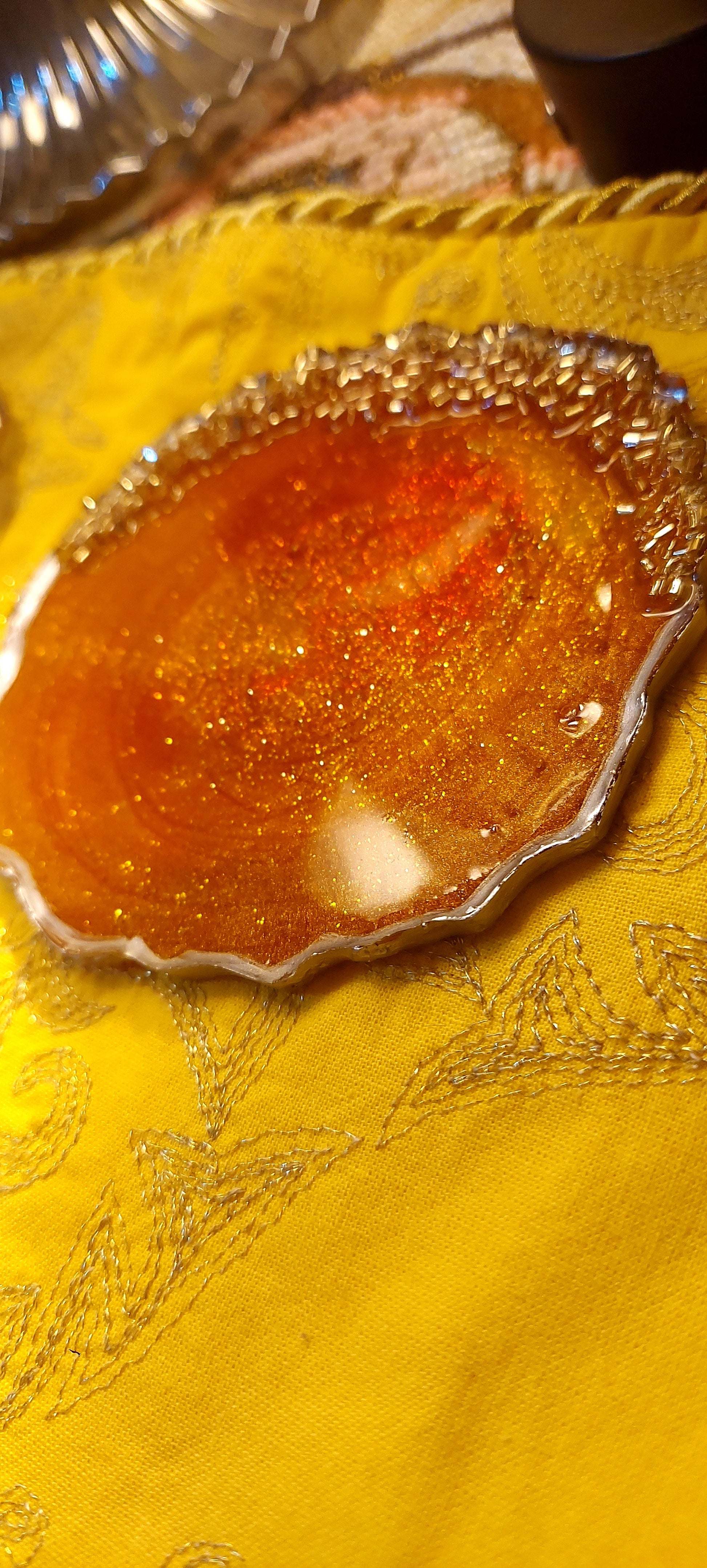 FESTIVE / VANITY- SUNRISE COASTER SET OF 2 AND 4 - RESINVERSELUX- Where Art meets Soul