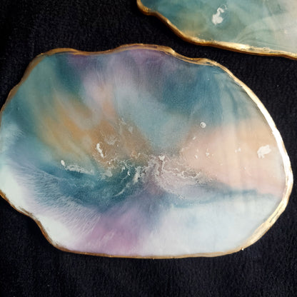 LUXE MARBLE RESIN COASTERS - RESINVERSELUX- Where Art meets Soul