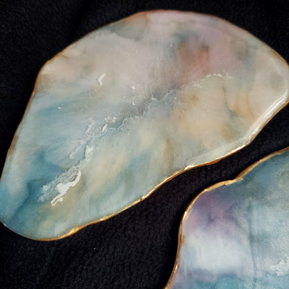 LUXE MARBLE RESIN COASTERS - RESINVERSELUX- Where Art meets Soul