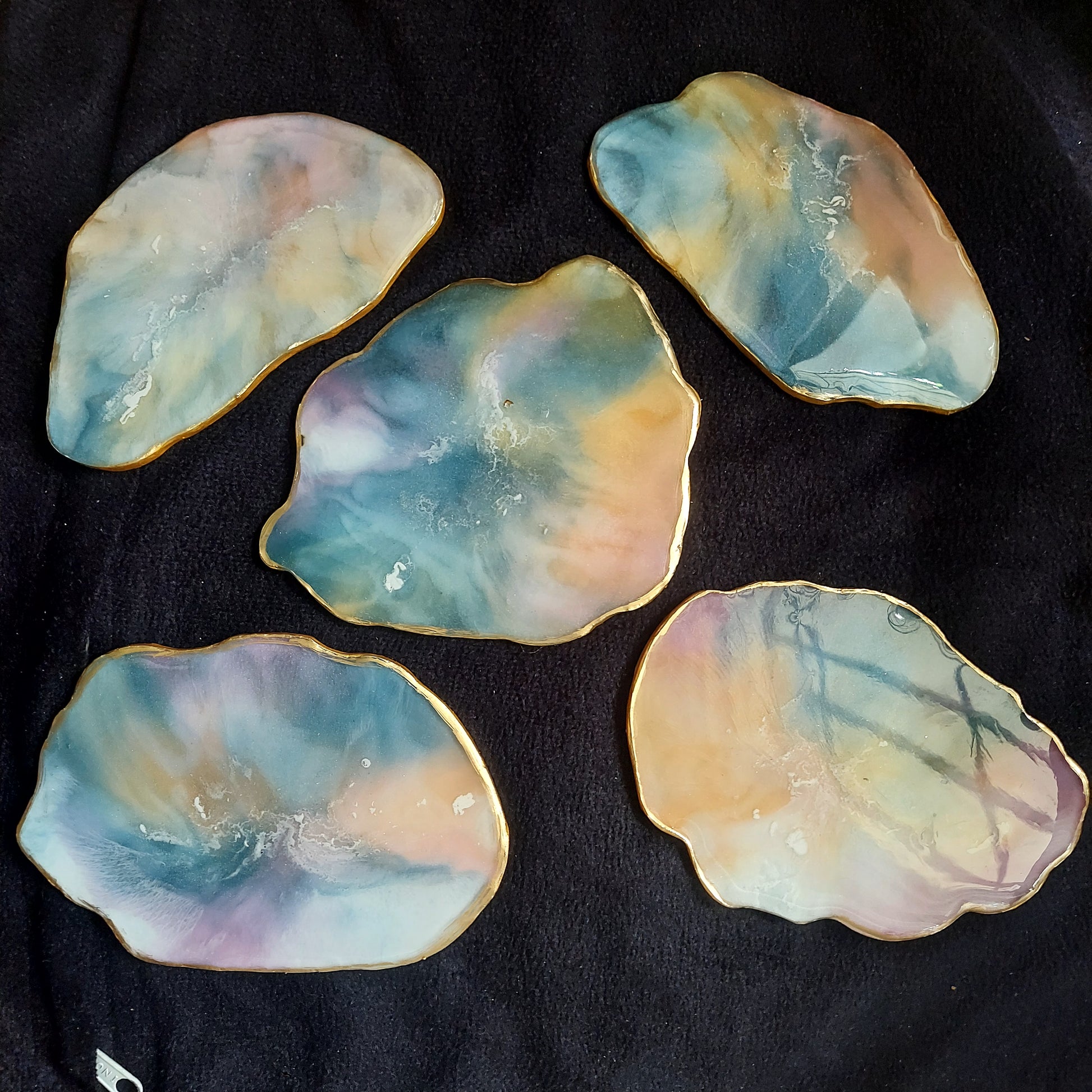 LUXE MARBLE RESIN COASTERS - RESINVERSELUX- Where Art meets Soul