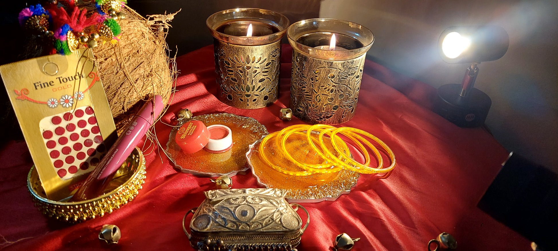 FESTIVE / VANITY- SUNRISE COASTER SET OF 2 AND 4 - RESINVERSELUX- Where Art meets Soul