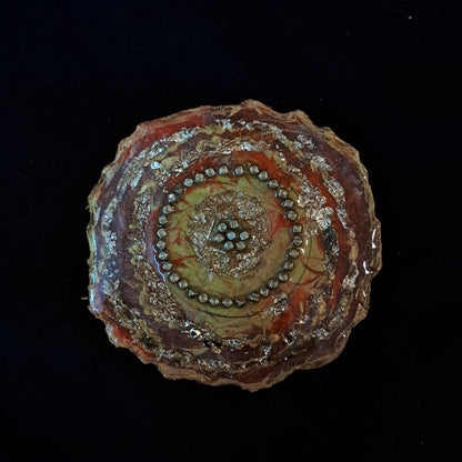 FESTIVE VANITY SET of 2 coaster/ base - RESINVERSELUX- Where Art meets Soul